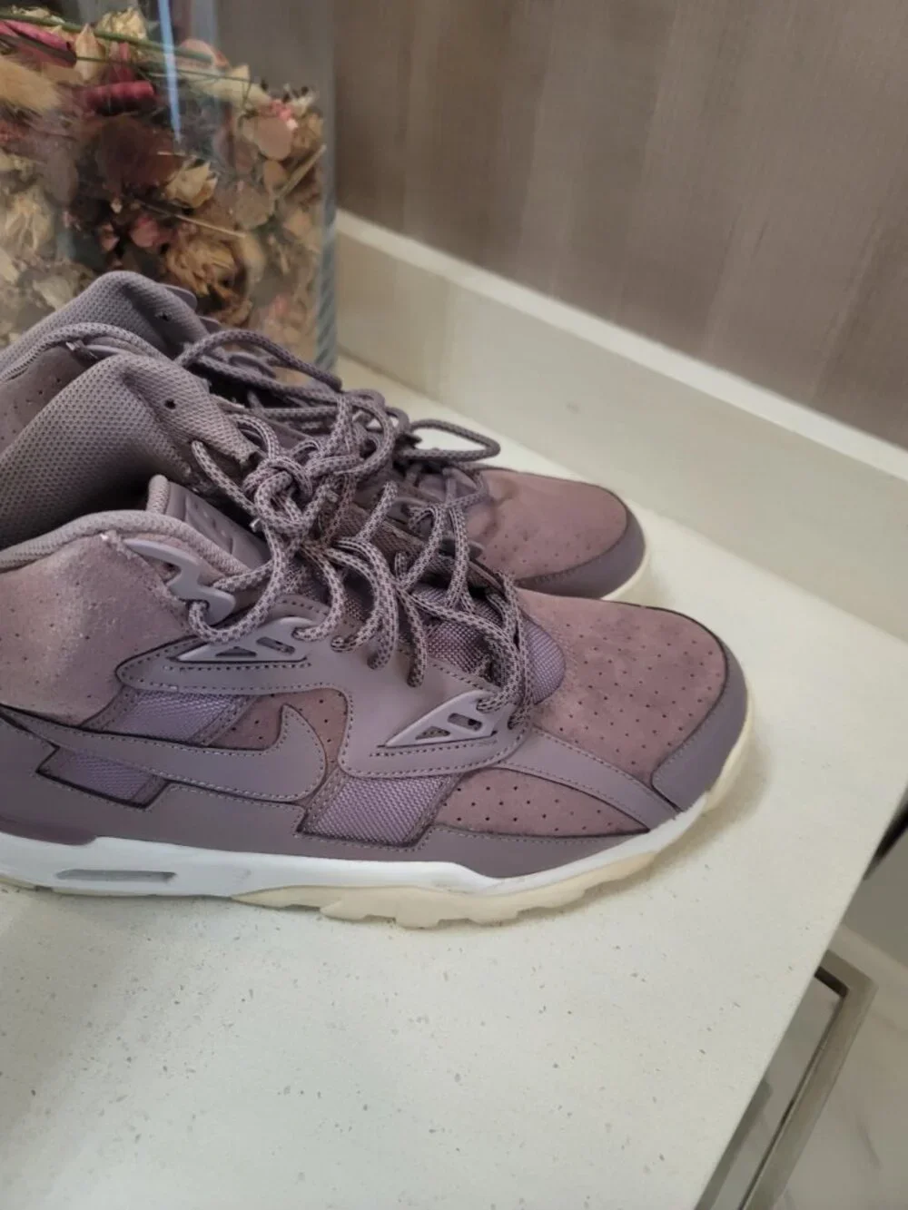 Nike Mens Size 10 Air Trainer SC High Bo Jackson Taupe Purple/ White/Grey Shoes - Picture 4 of 10